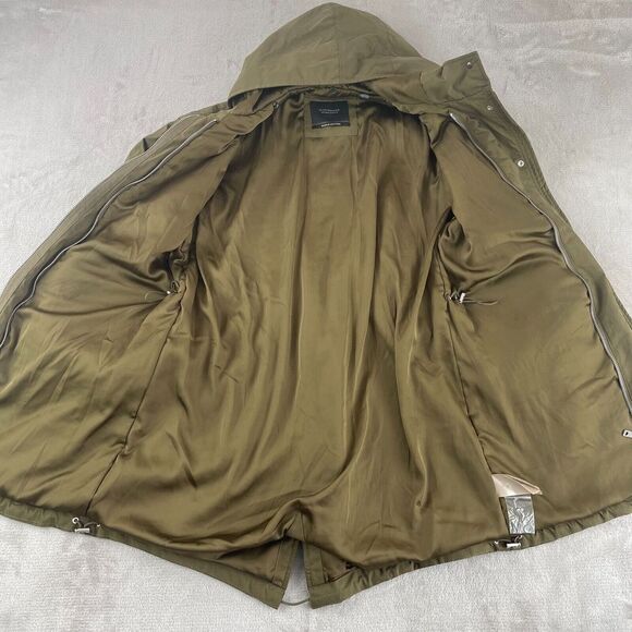 SCOTCH & SODA Military Jacket Men XS (Fits Medium) Green Fish Tail Hooded Zip Up - Picture 5 of 10